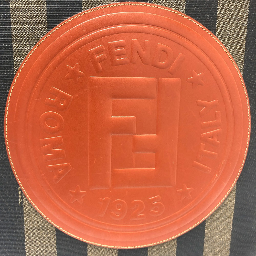 FENDI Tote Bag PVC, Leather khaki Pecan logo