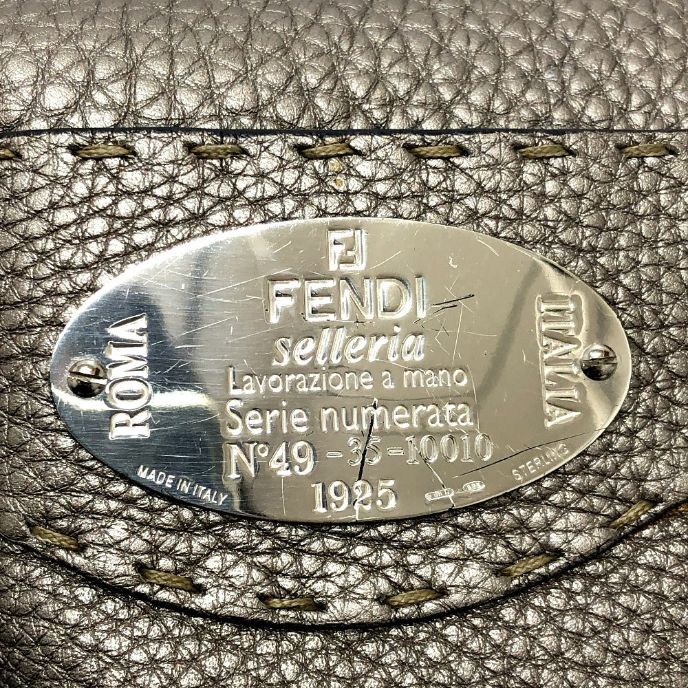 FENDI Shoulder Bag leather Metallic color Celeria