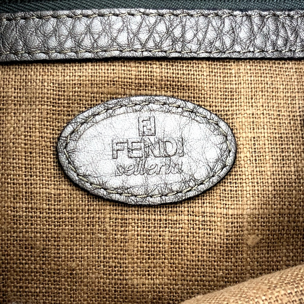 FENDI Shoulder Bag leather Metallic color Celeria
