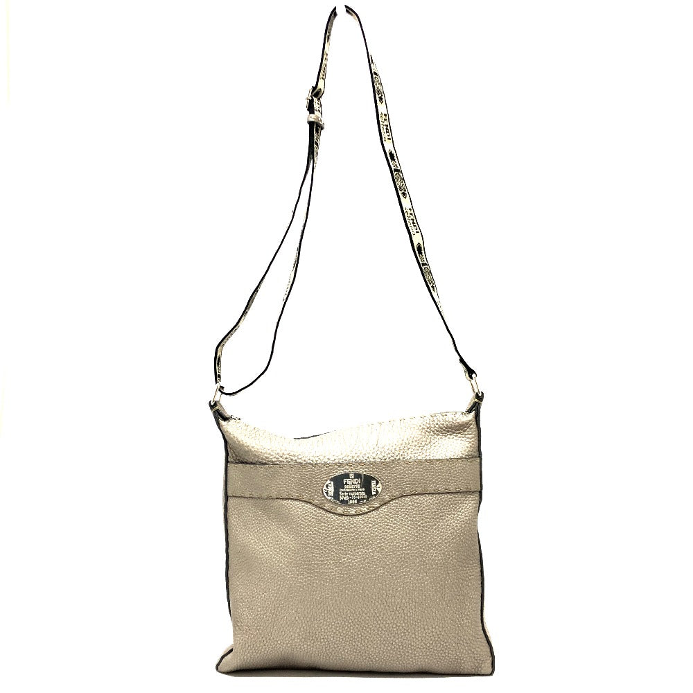 FENDI Shoulder Bag leather Metallic color Celeria
