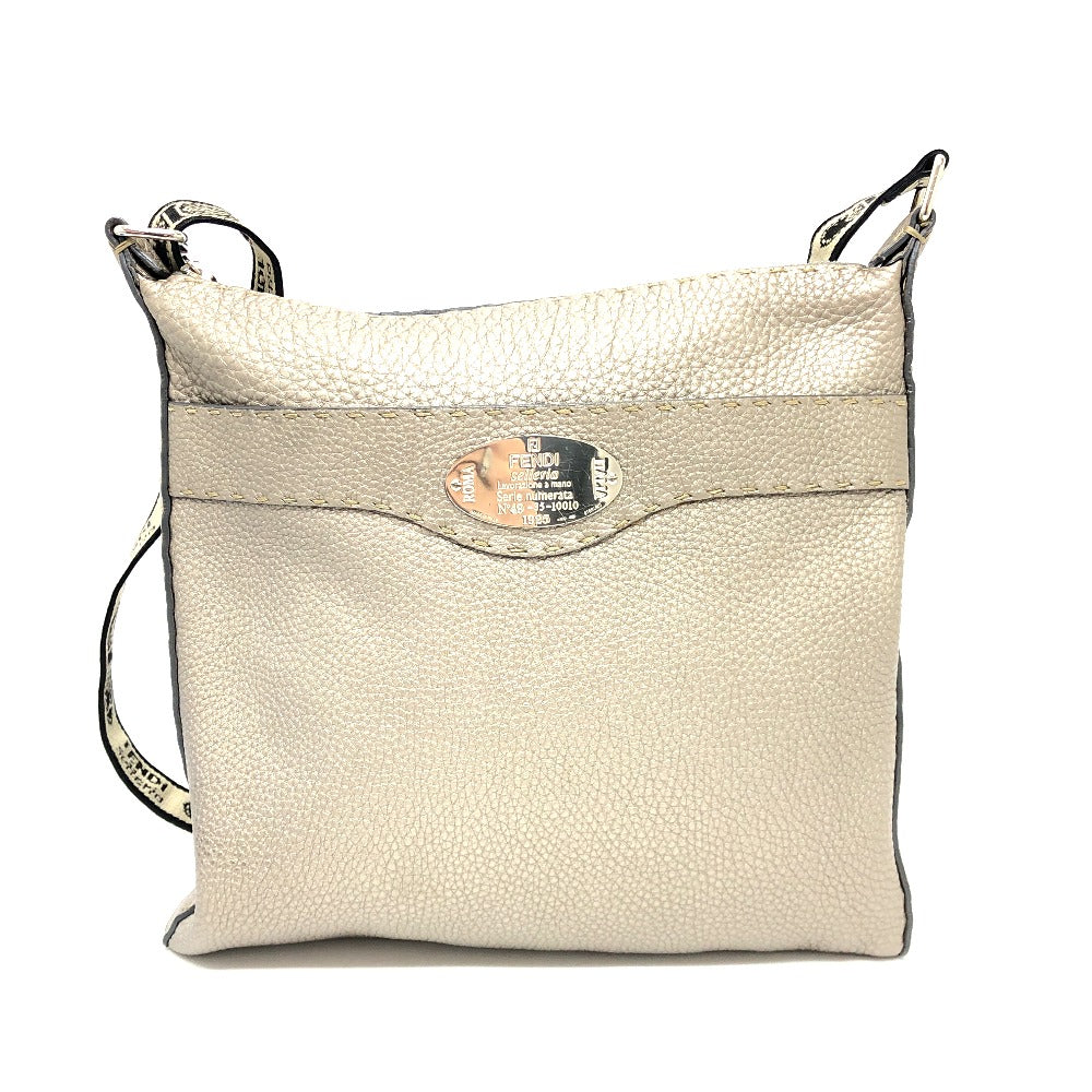 FENDI Shoulder Bag leather Metallic color Celeria
