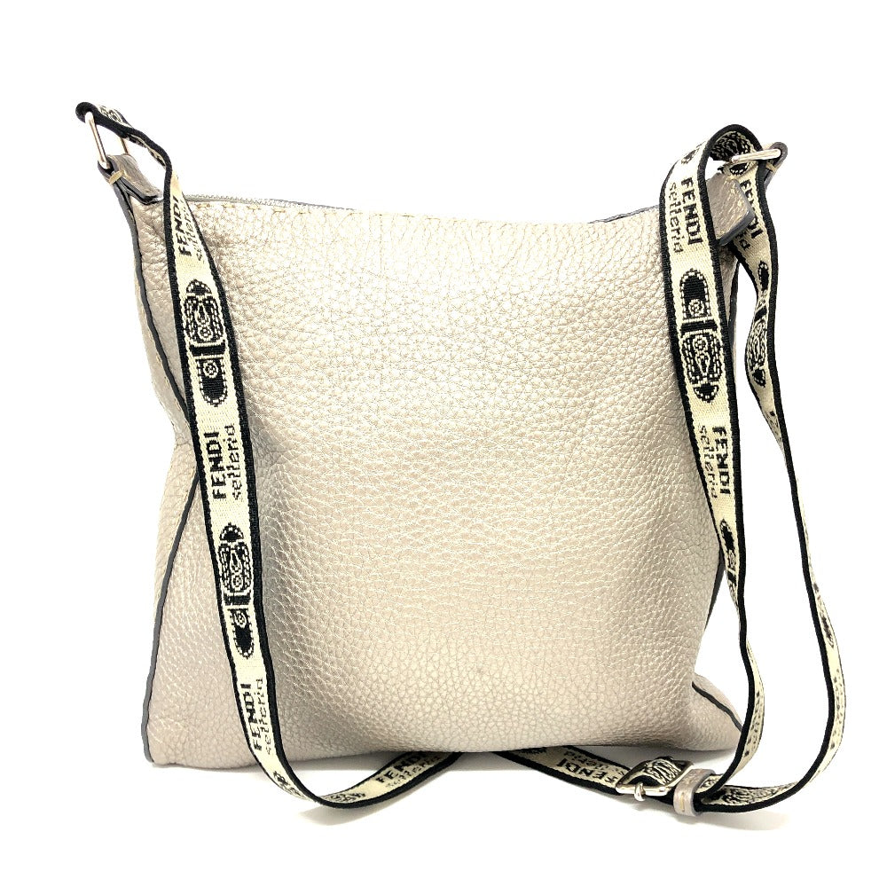 FENDI Shoulder Bag leather Metallic color Celeria