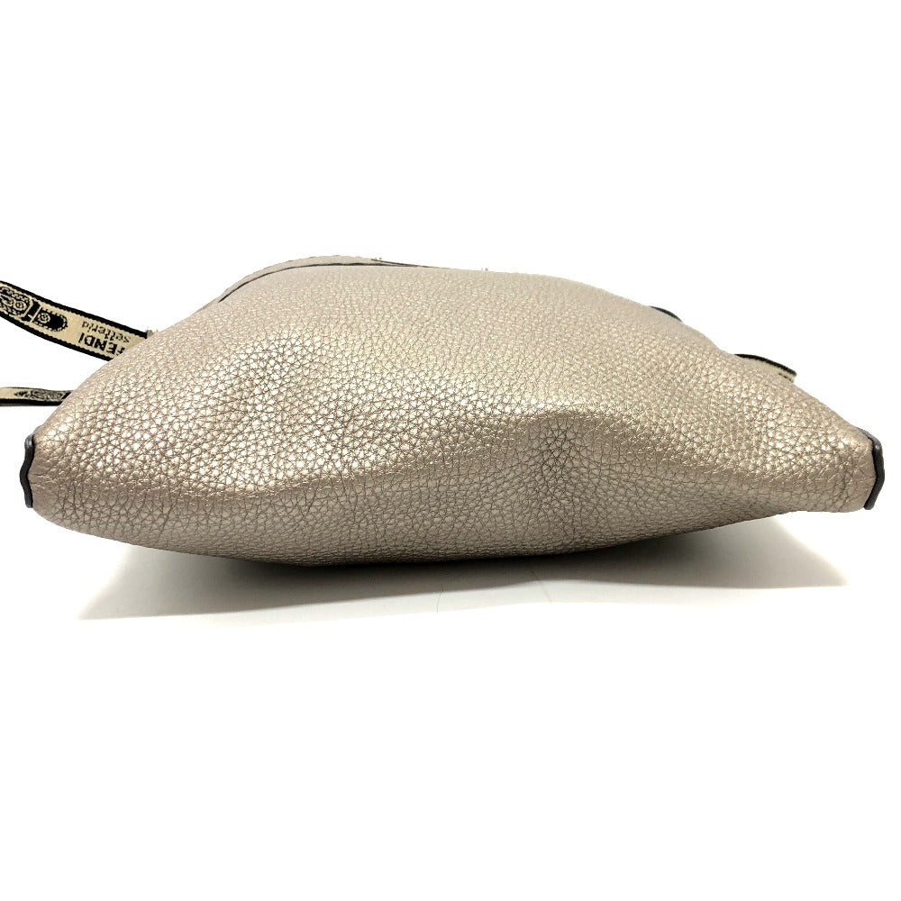 FENDI Shoulder Bag leather Metallic color Celeria
