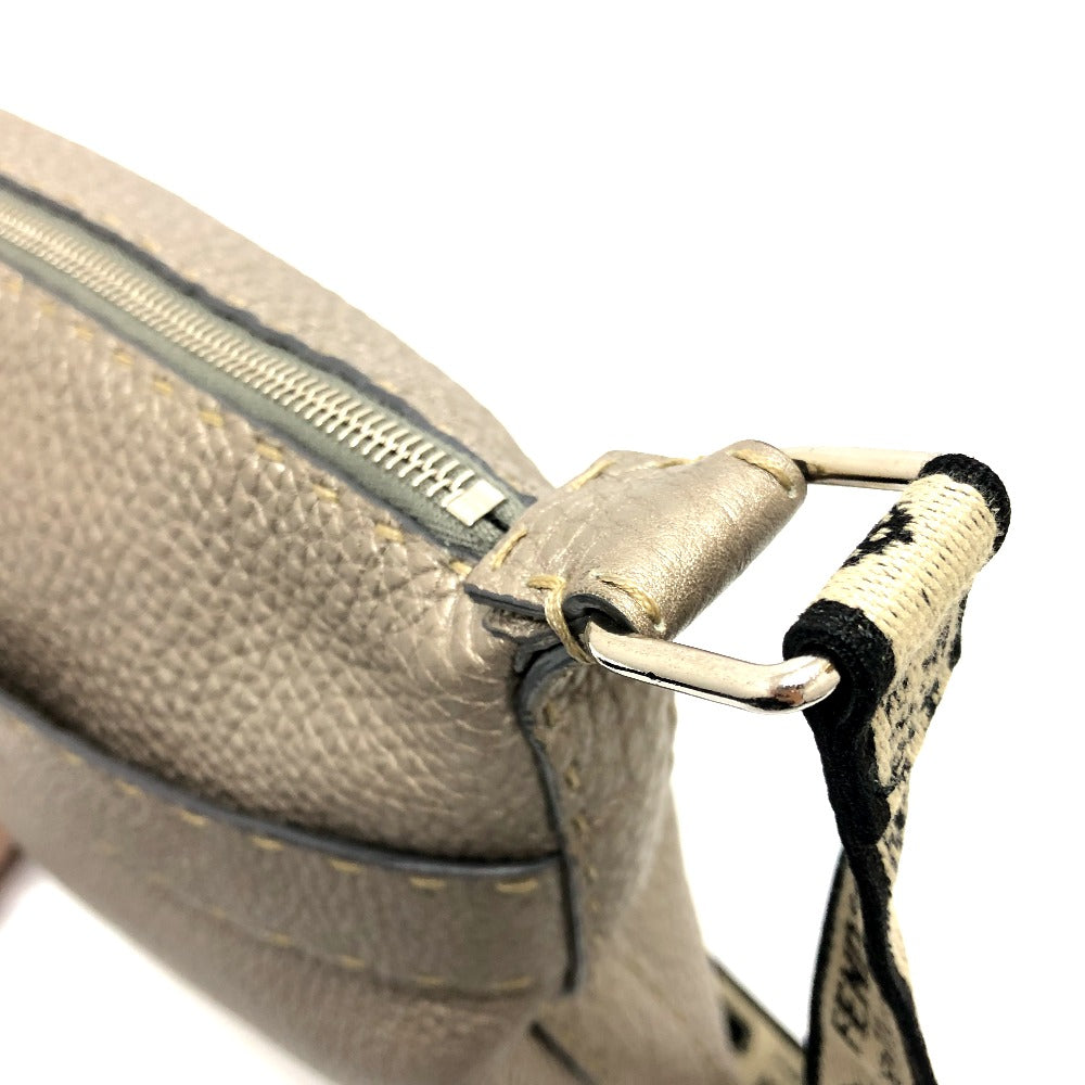 FENDI Shoulder Bag leather Metallic color Celeria