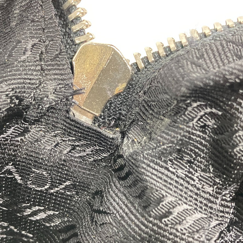 PRADA Handbag Nylon black Triangle logo plate