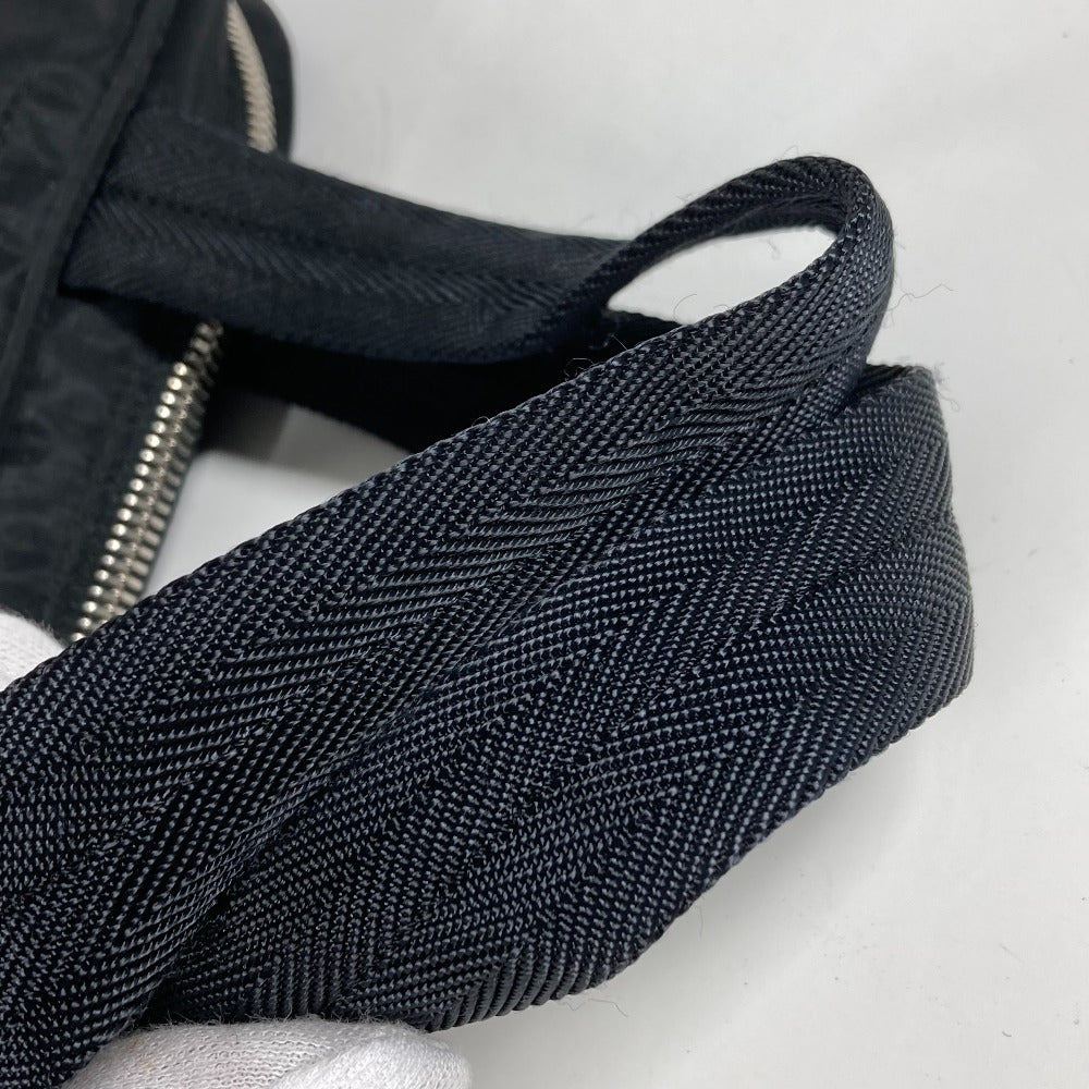 PRADA Handbag Nylon black Triangle logo plate