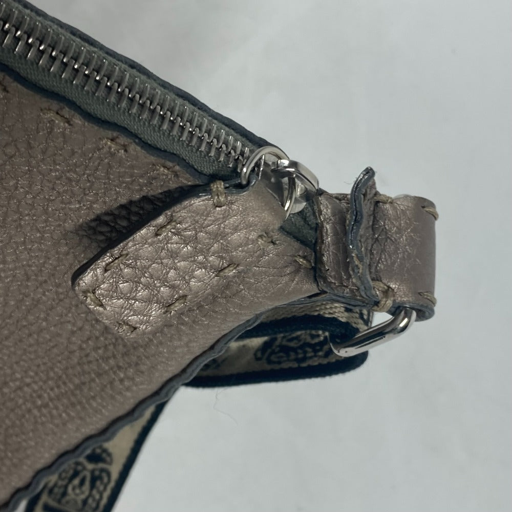 FENDI Shoulder Bag leather Beige type Celeria