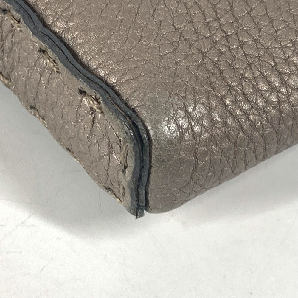 FENDI Shoulder Bag leather Beige type Celeria