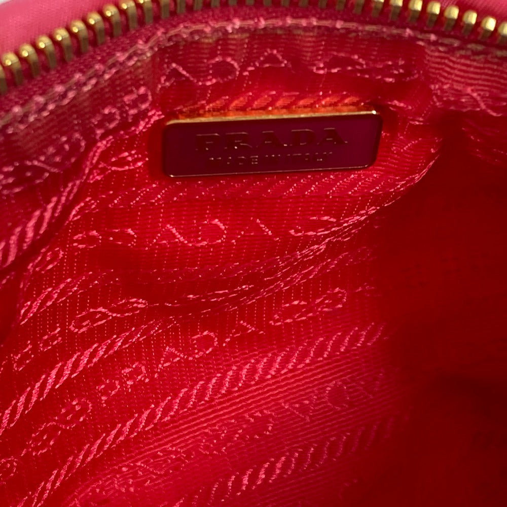 PRADA Clutch bag Nylon pink With strap Ribbon Ribon