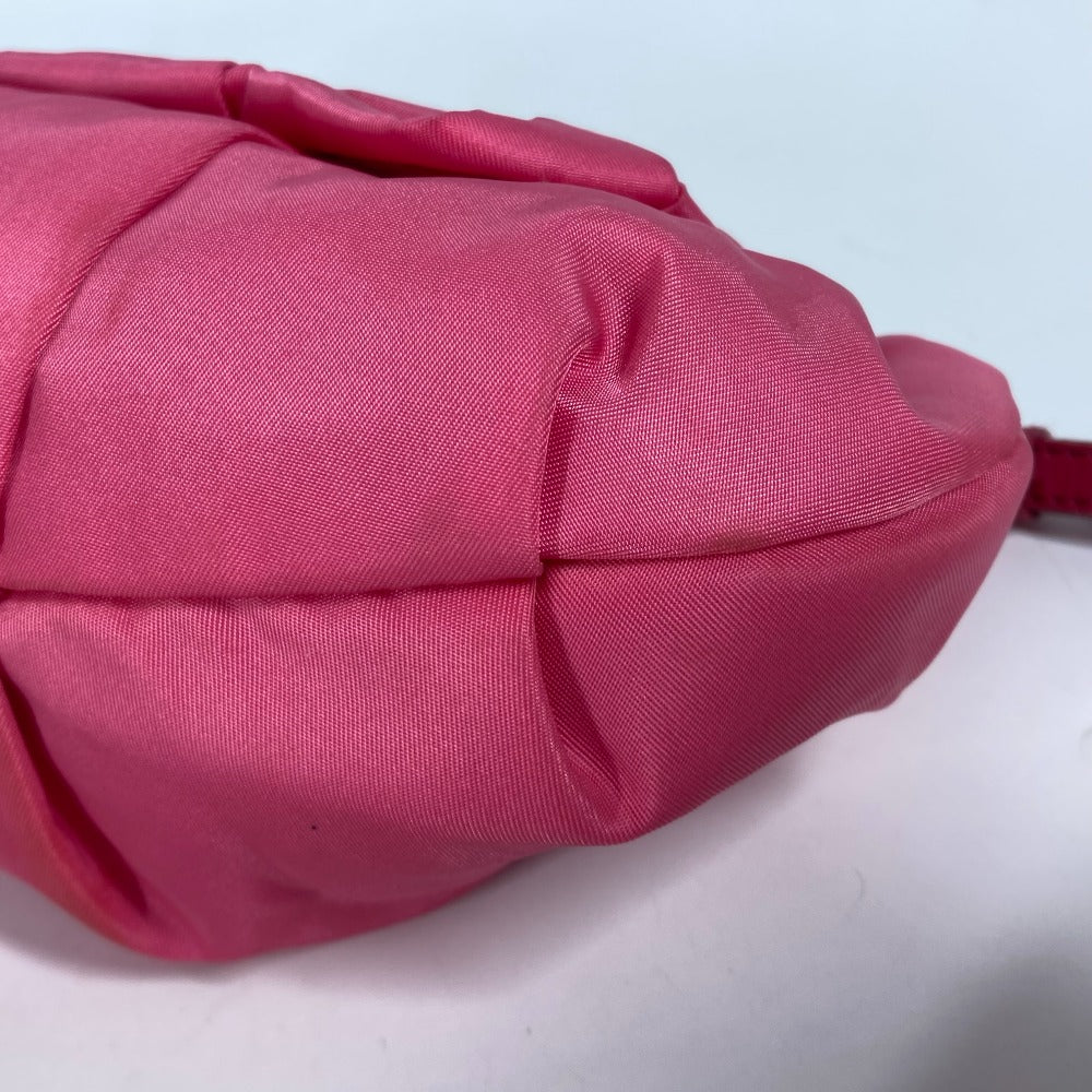 PRADA Clutch bag Nylon pink With strap Ribbon Ribon