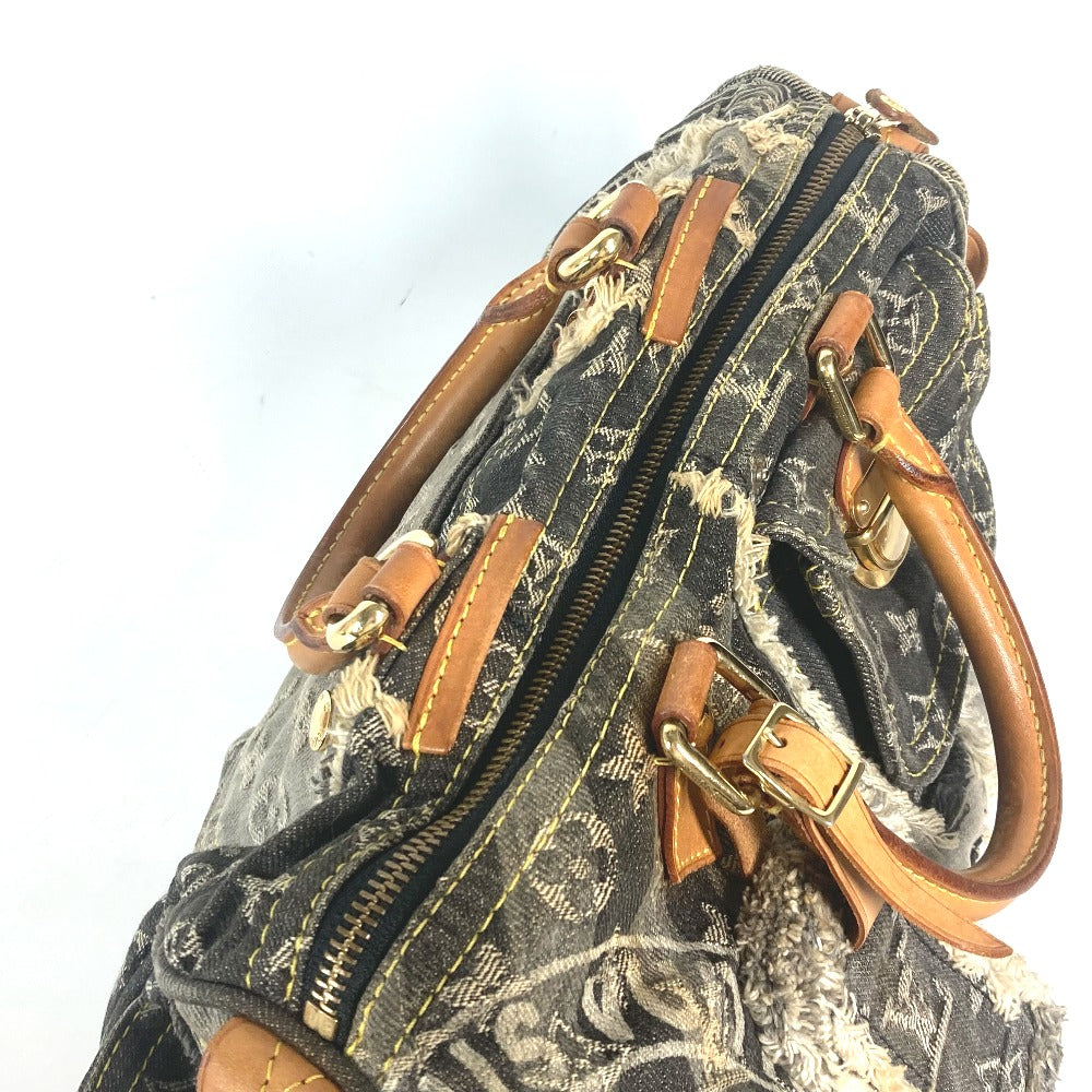 LOUIS VUITTON Handbag M95381 denim black Monogram Denim Patchwork Speedy 30 Women Used Authentic