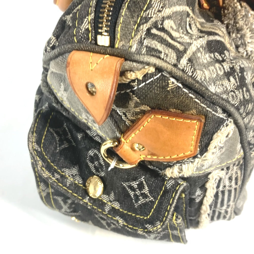 LOUIS VUITTON Handbag M95381 denim black Monogram Denim Patchwork Speedy 30 Women Used Authentic
