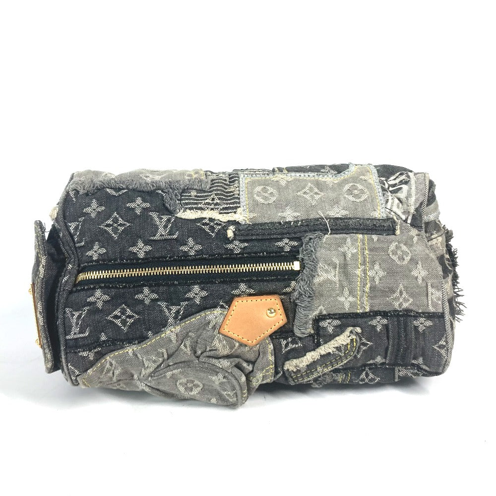 LOUIS VUITTON Handbag M95381 denim black Monogram Denim Patchwork Speedy 30 Women Used Authentic