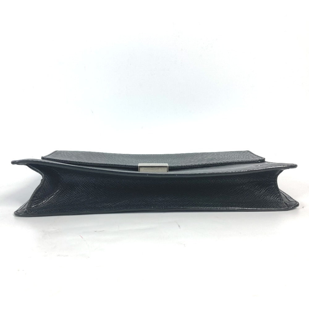 LOUIS VUITTON business bag M30782 Taiga Leather black Taiga Selenga mens Used Authentic