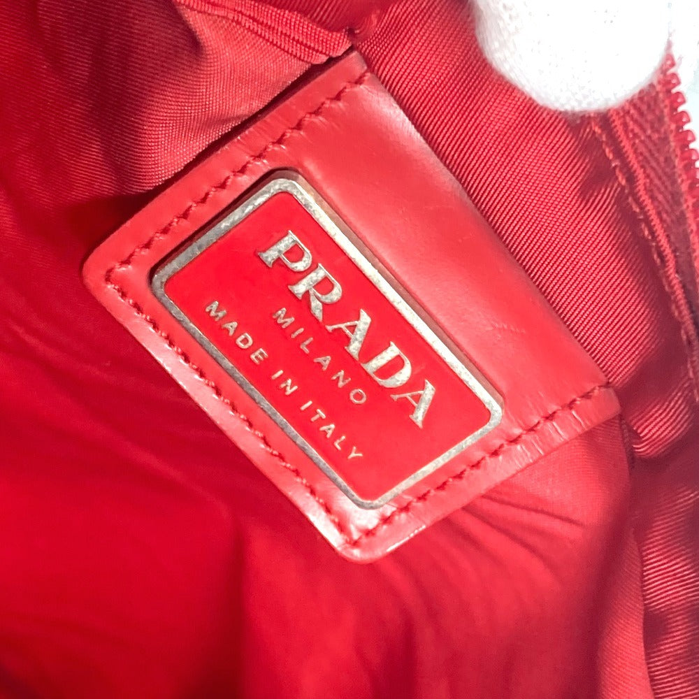 PRADA Shoulder Bag Nylon Red Crossbody bag Triangle logo plate