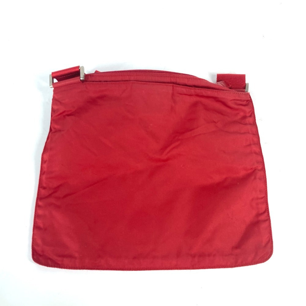 PRADA Shoulder Bag Nylon Red Crossbody bag Triangle logo plate