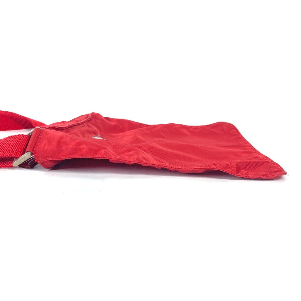 PRADA Shoulder Bag Nylon Red Crossbody bag Triangle logo plate