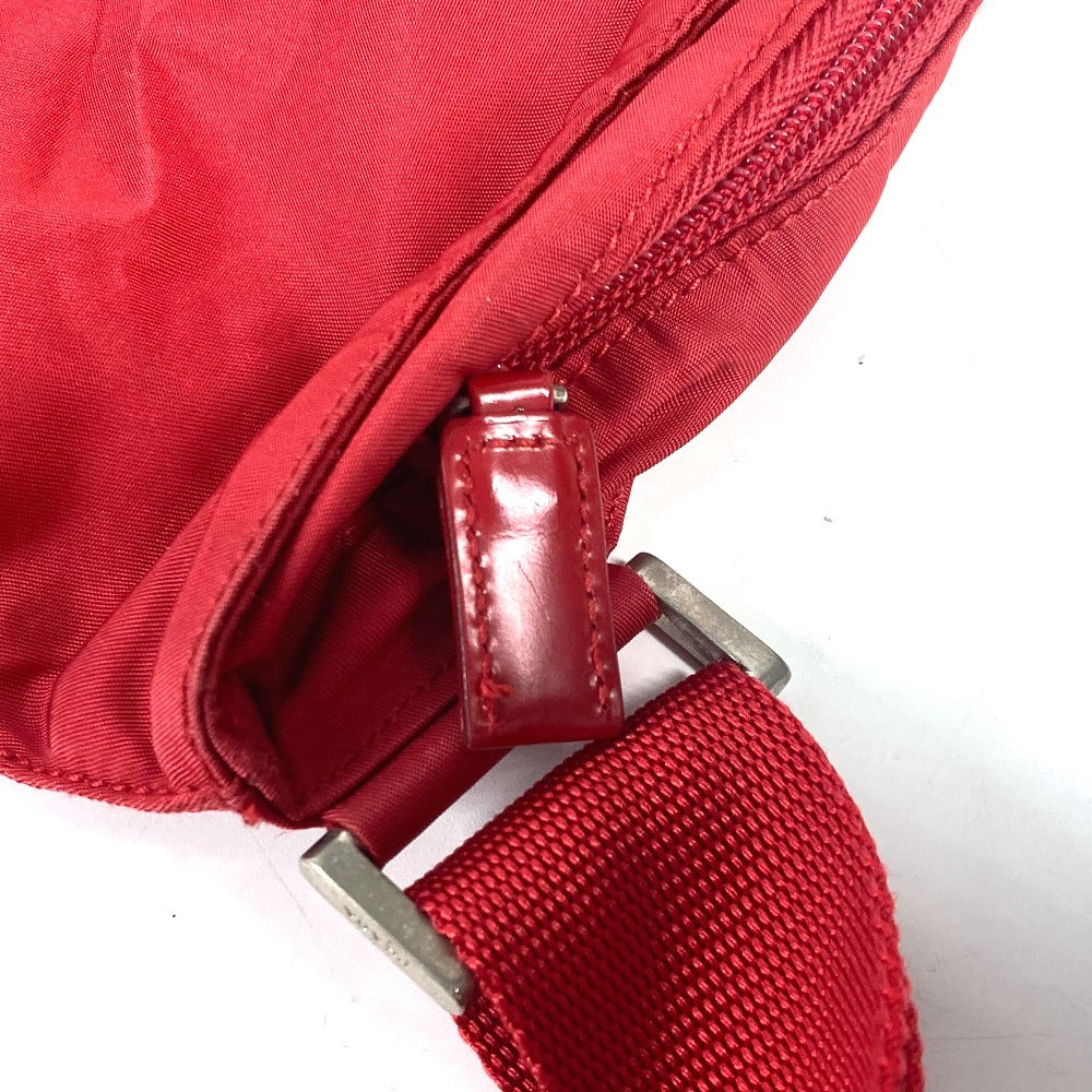 PRADA Shoulder Bag Nylon Red Crossbody bag Triangle logo plate