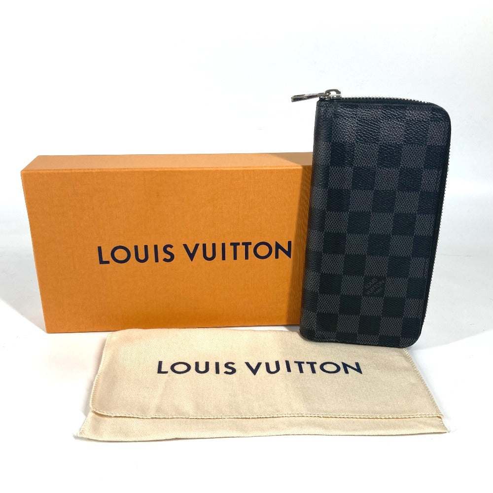 LOUIS VUITTON Long Wallet Purse N61653 Damier Grafitto Canvas black Damier Grafitte Portefeuille Vasco