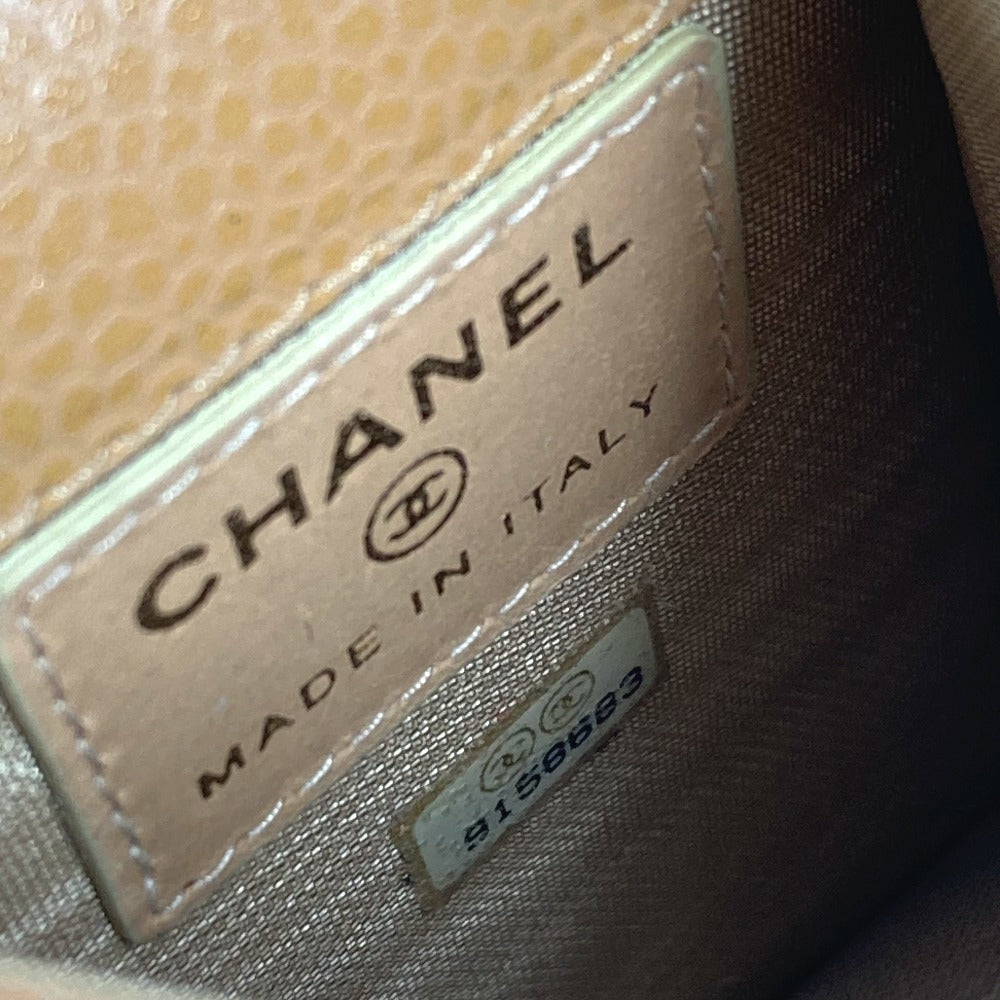 CHANEL Cigarette case A13511 Caviar skin beige CC COCO Mark logo