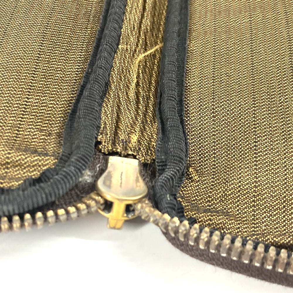 FENDI Clutch bag leather Brown vintage FF logo
