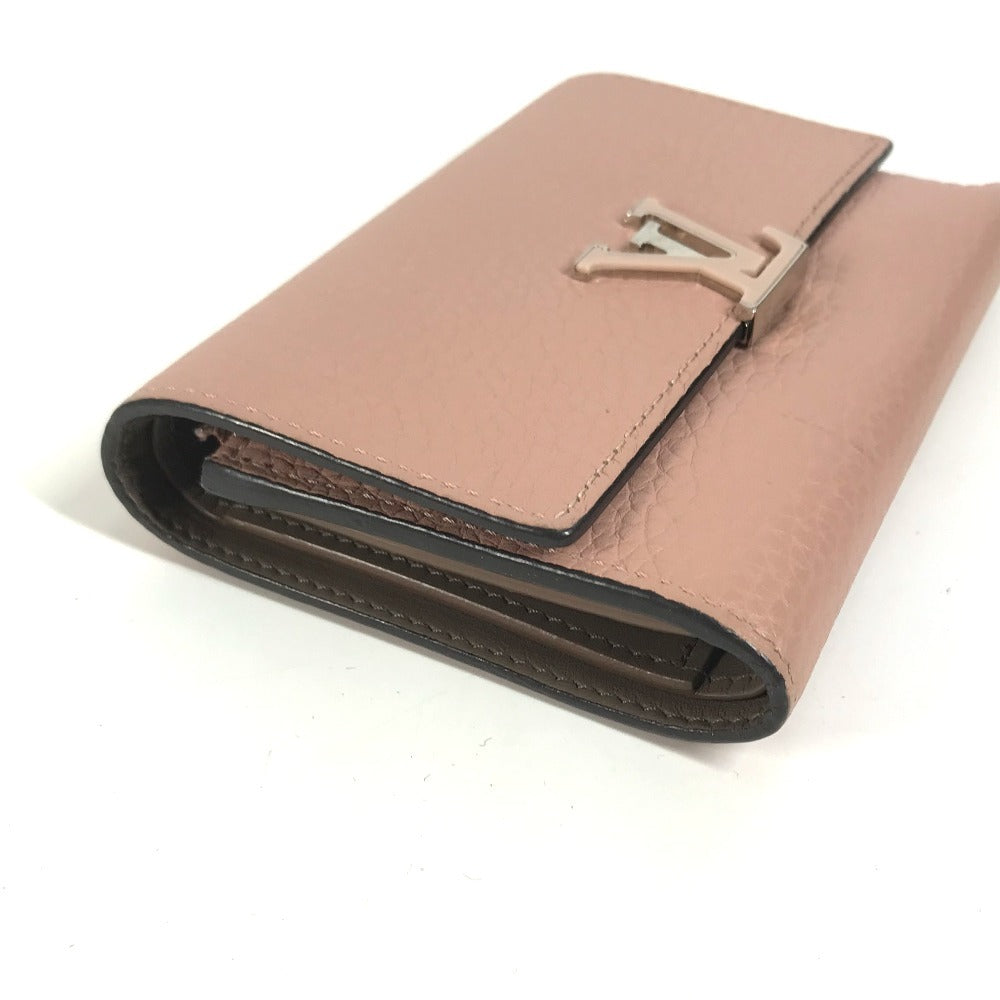 LOUIS VUITTON Trifold wallet M62156 Taurillon Clemence pink Portefeuille Capsine