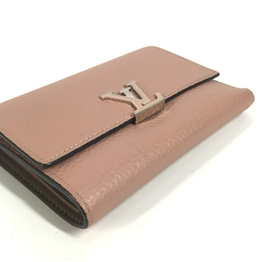 LOUIS VUITTON Trifold wallet M62156 Taurillon Clemence pink Portefeuille Capsine