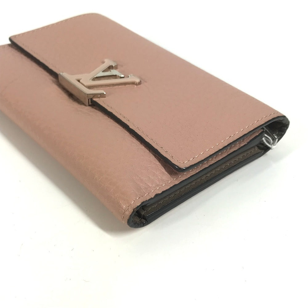 LOUIS VUITTON Trifold wallet M62156 Taurillon Clemence pink Portefeuille Capsine