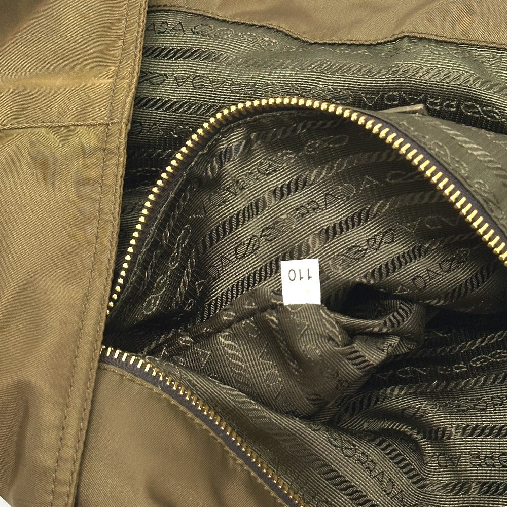 PRADA Tote Bag Nylon, Leather Brown type Bear Stone
