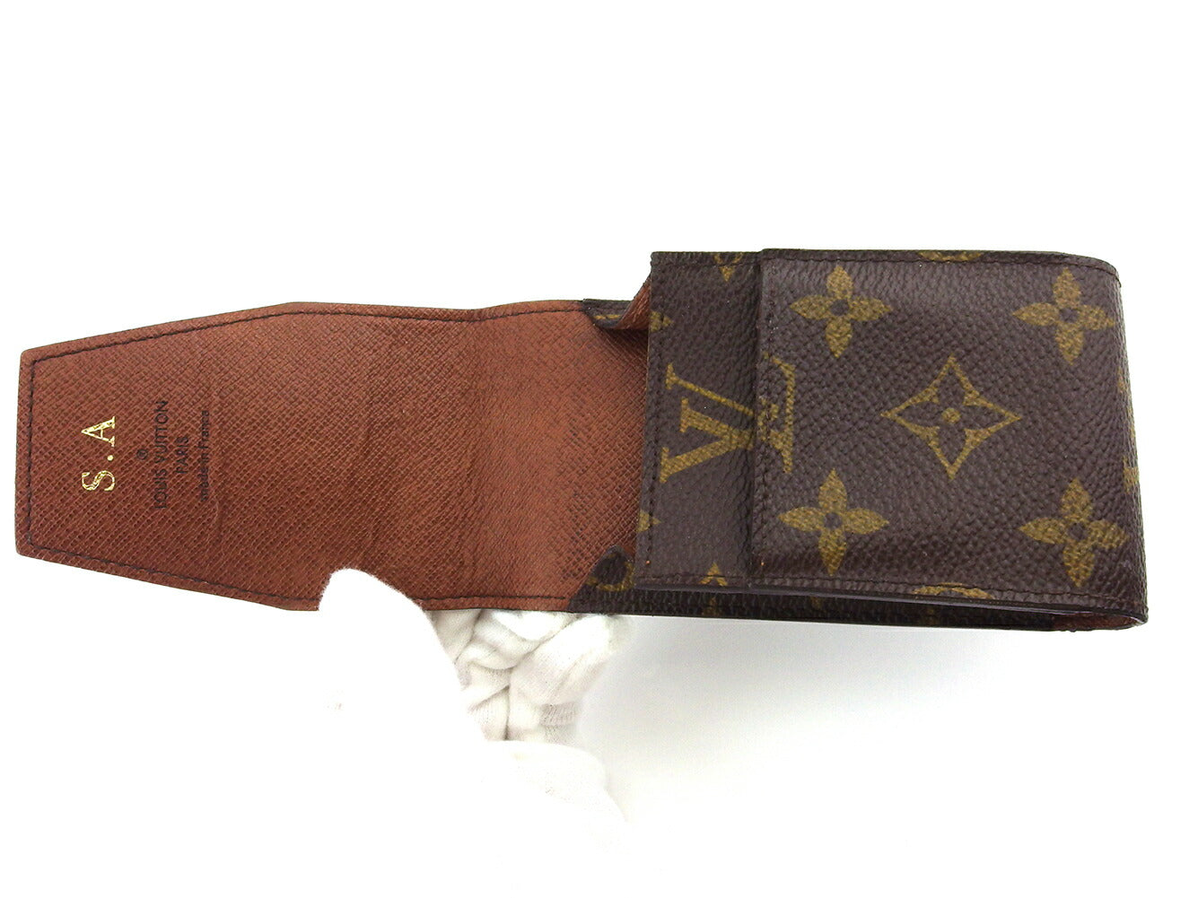 LOUIS VUITTON Cigarette case M63024 Brown beige Etui cigarette