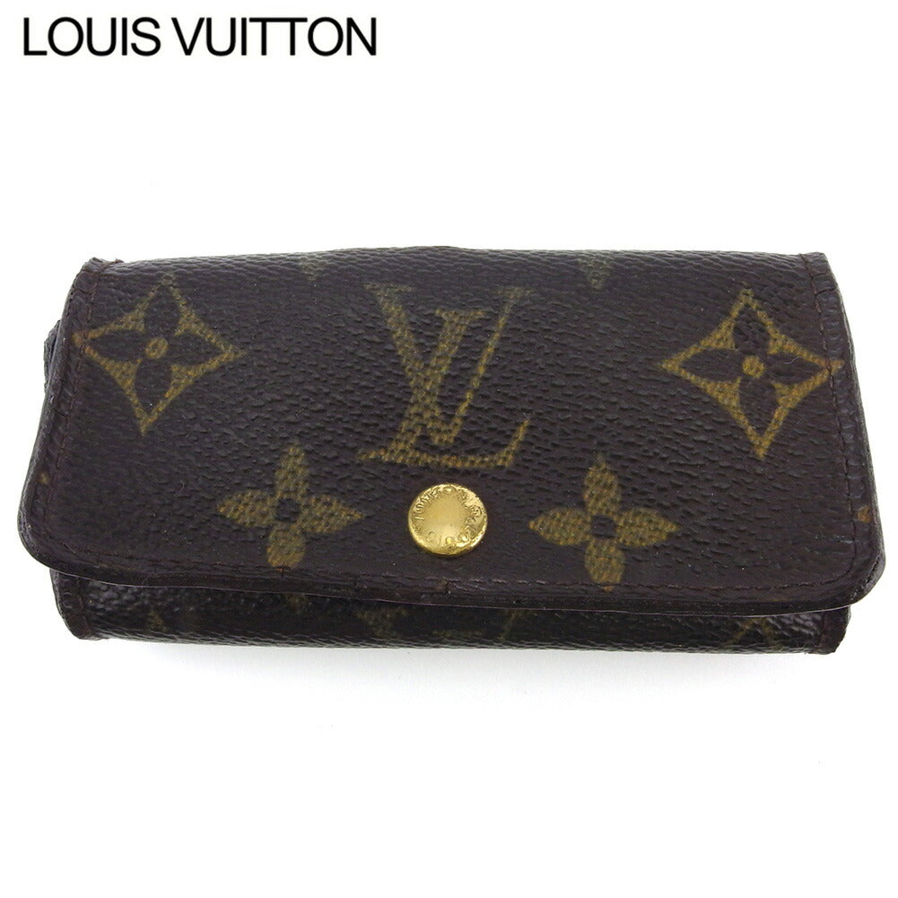 LOUIS VUITTON Key case Key holder M62631 Brown beige gold Multicles4