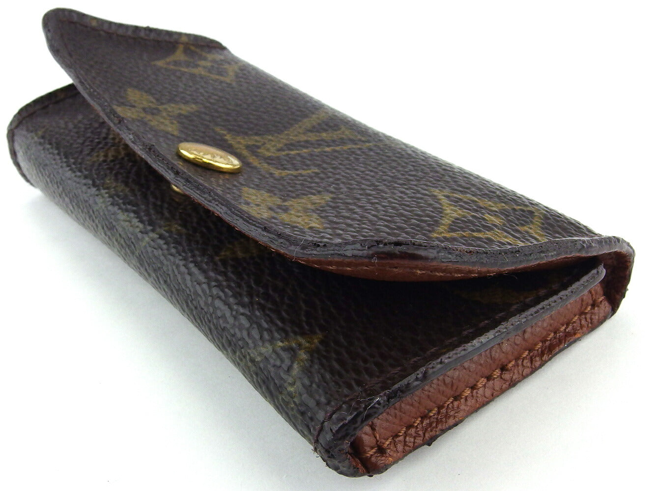 LOUIS VUITTON Key case Key holder M62631 Brown beige gold Multicles4