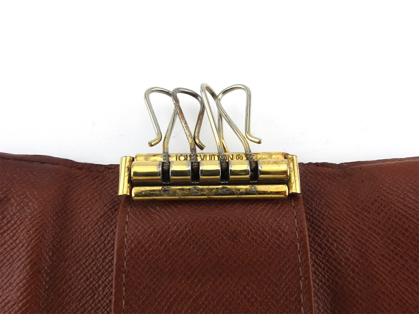 LOUIS VUITTON Key case Key holder M62631 Brown beige gold Multicles4