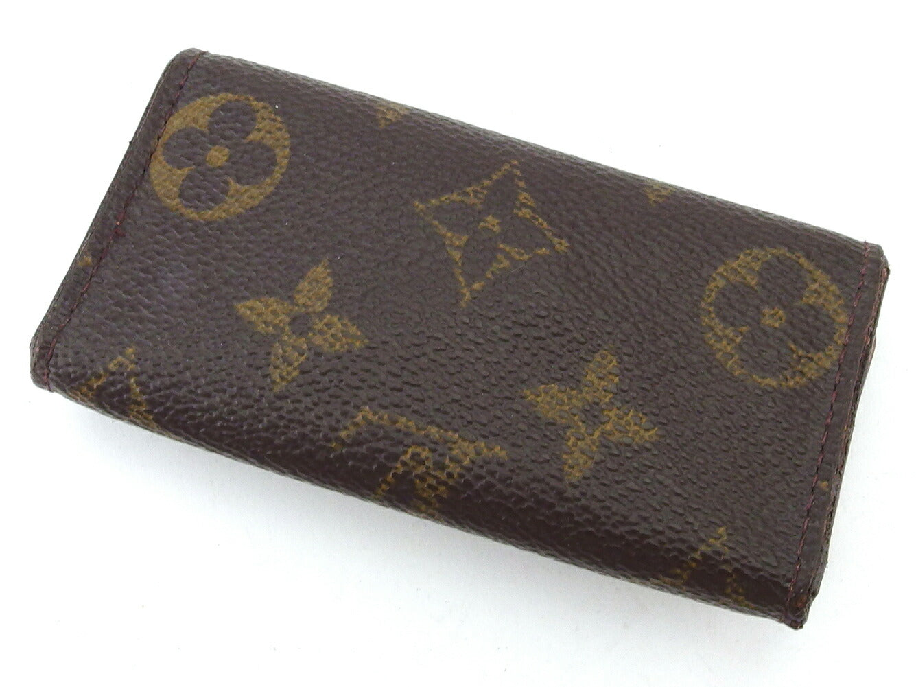 LOUIS VUITTON Key case Key holder M62631 Brown beige gold Multicles4