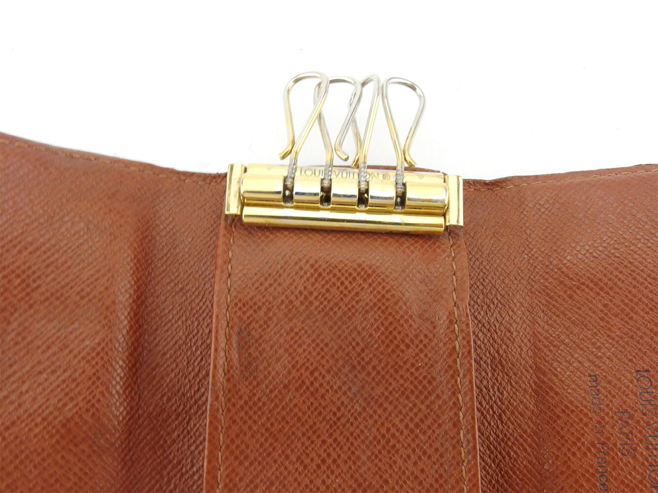 LOUIS VUITTON Key case Key holder M62631 Brown beige gold Multicles4