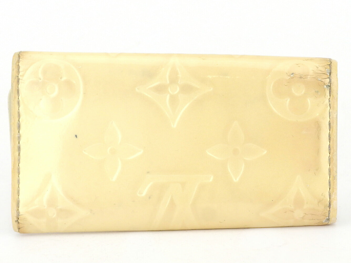 LOUIS VUITTON Key case Key holder Yellow Beige Gold Multicles4