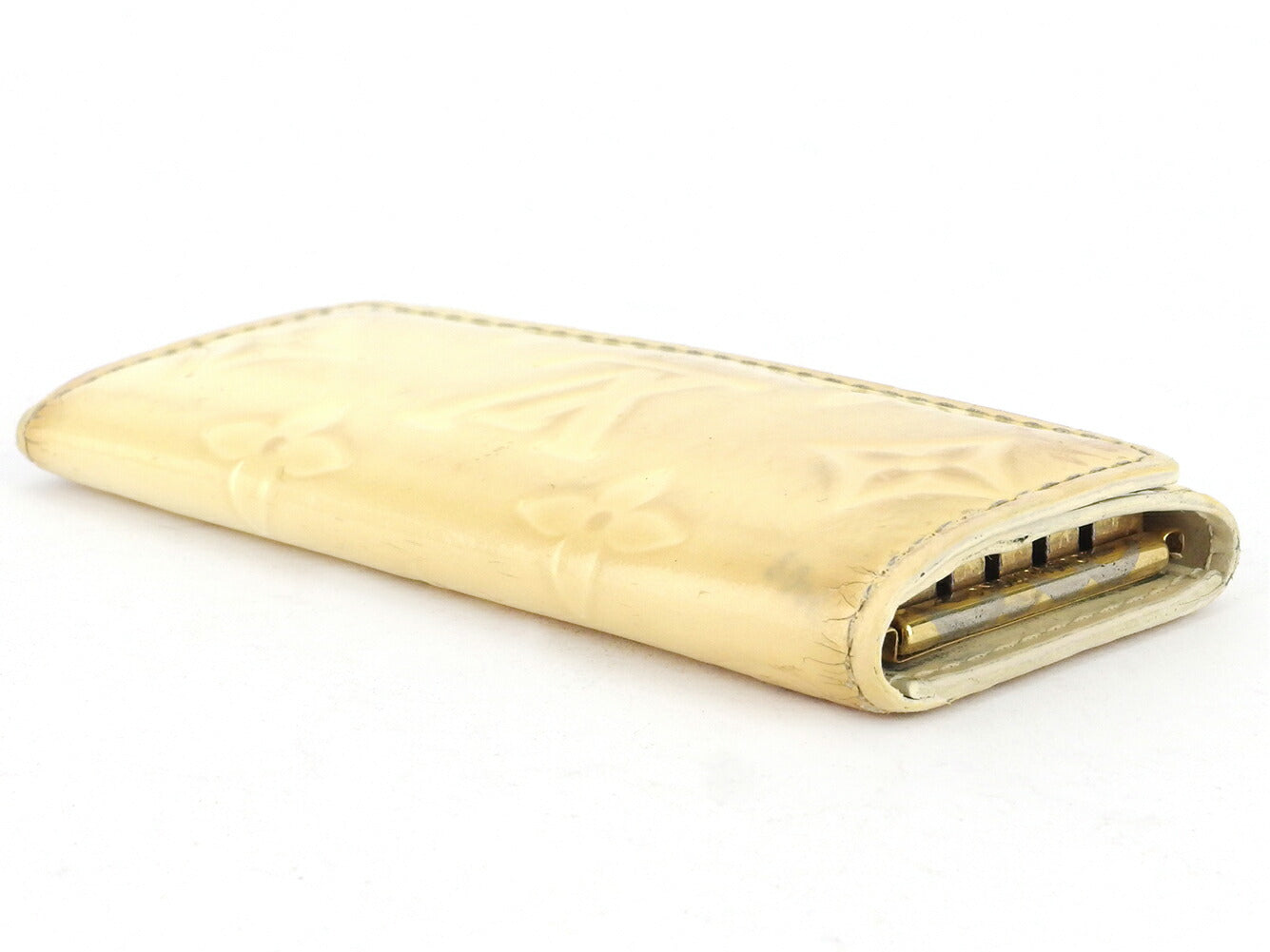 LOUIS VUITTON Key case Key holder Yellow Beige Gold Multicles4