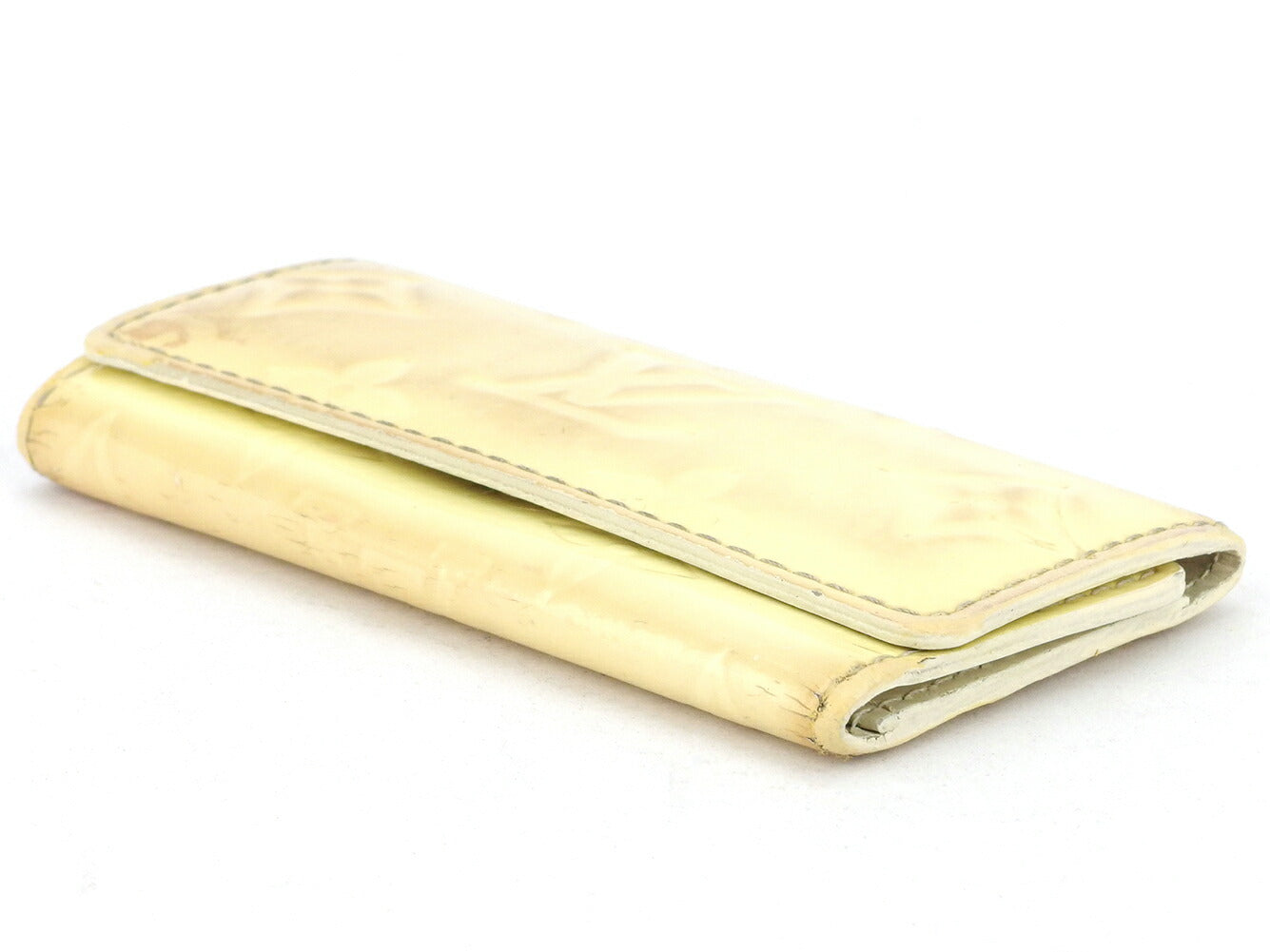 LOUIS VUITTON Key case Key holder Yellow Beige Gold Multicles4