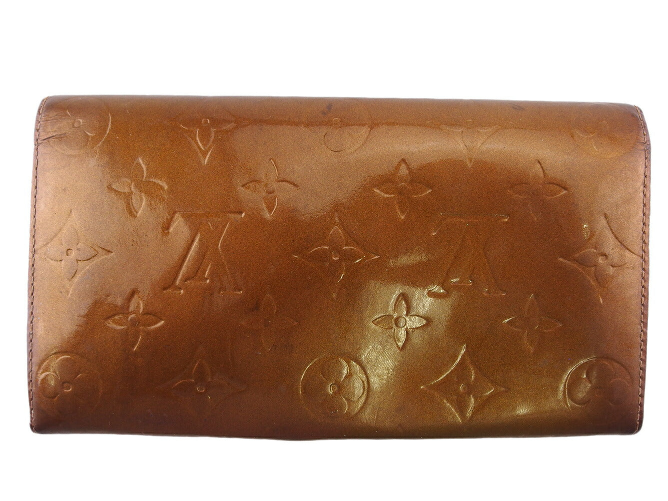 LOUIS VUITTON Long Wallet Purse M91174 Brown gold Pochette Porto Monécredi