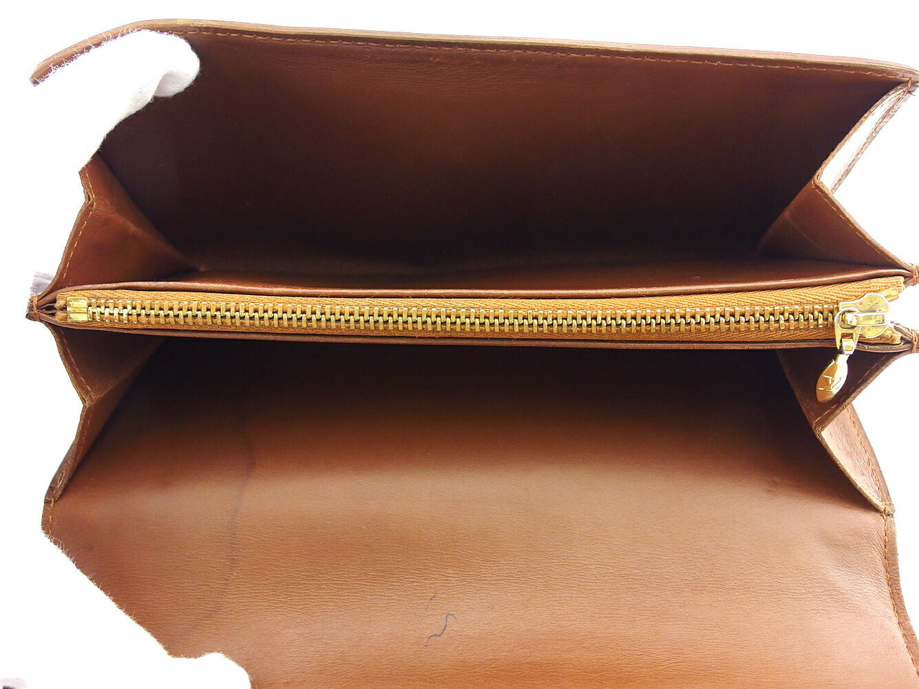 LOUIS VUITTON Long Wallet Purse M91174 Brown gold Pochette Porto Monécredi