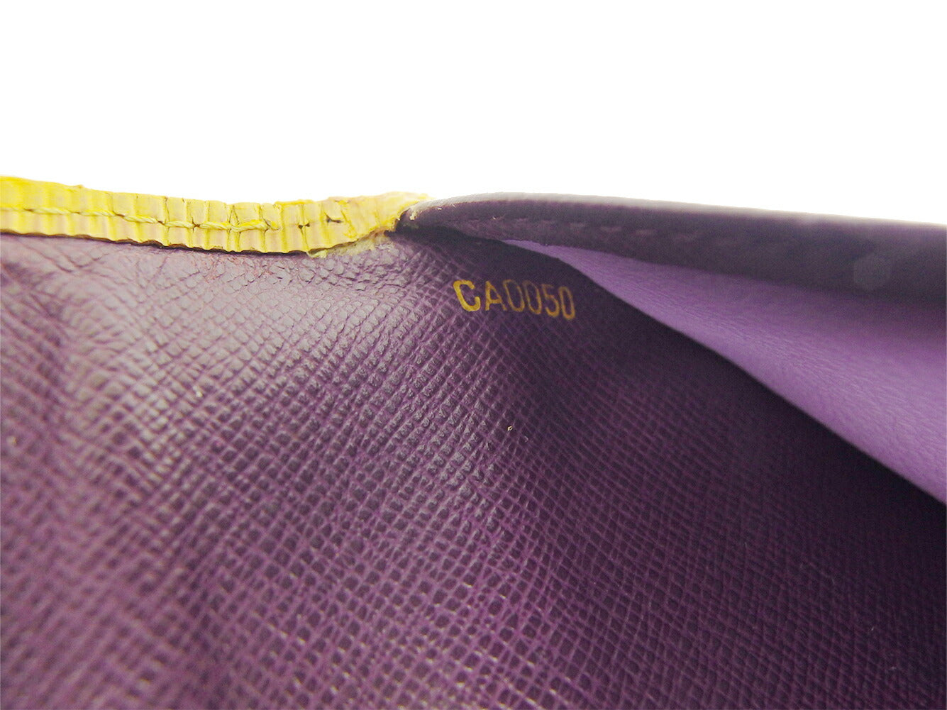 LOUIS VUITTON Long Wallet Purse M63389 Yellow purple Porte Tresor International