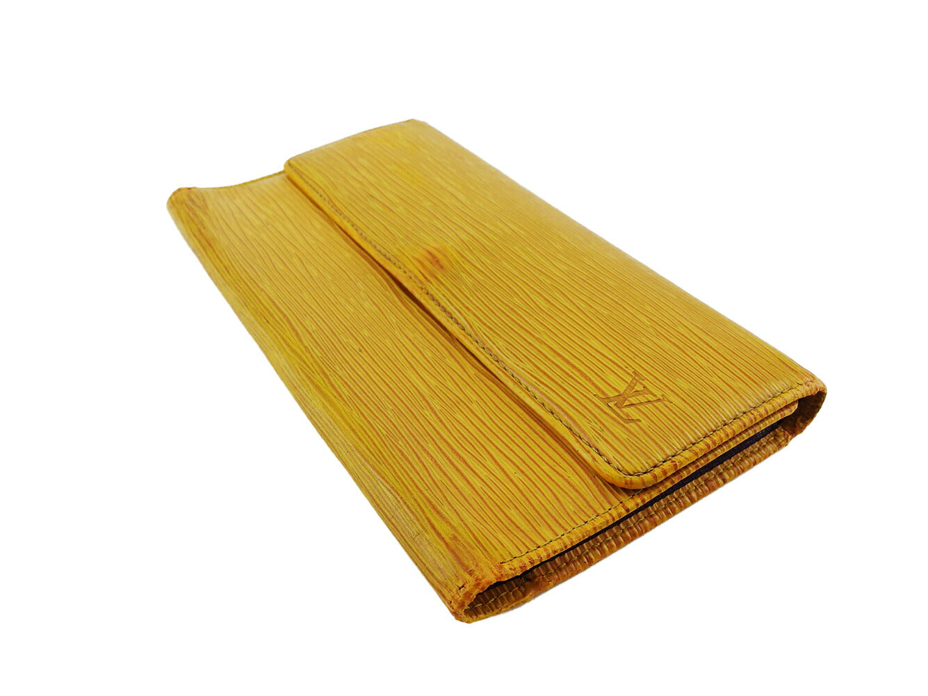 LOUIS VUITTON Long Wallet Purse M63389 Yellow purple Porte Tresor International