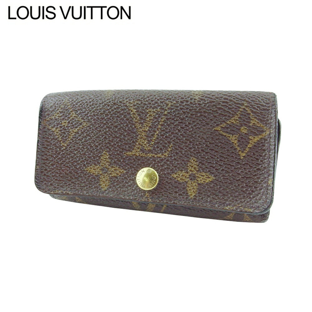 LOUIS VUITTON Key case Key holder M62631 Brown beige gold Multicles4