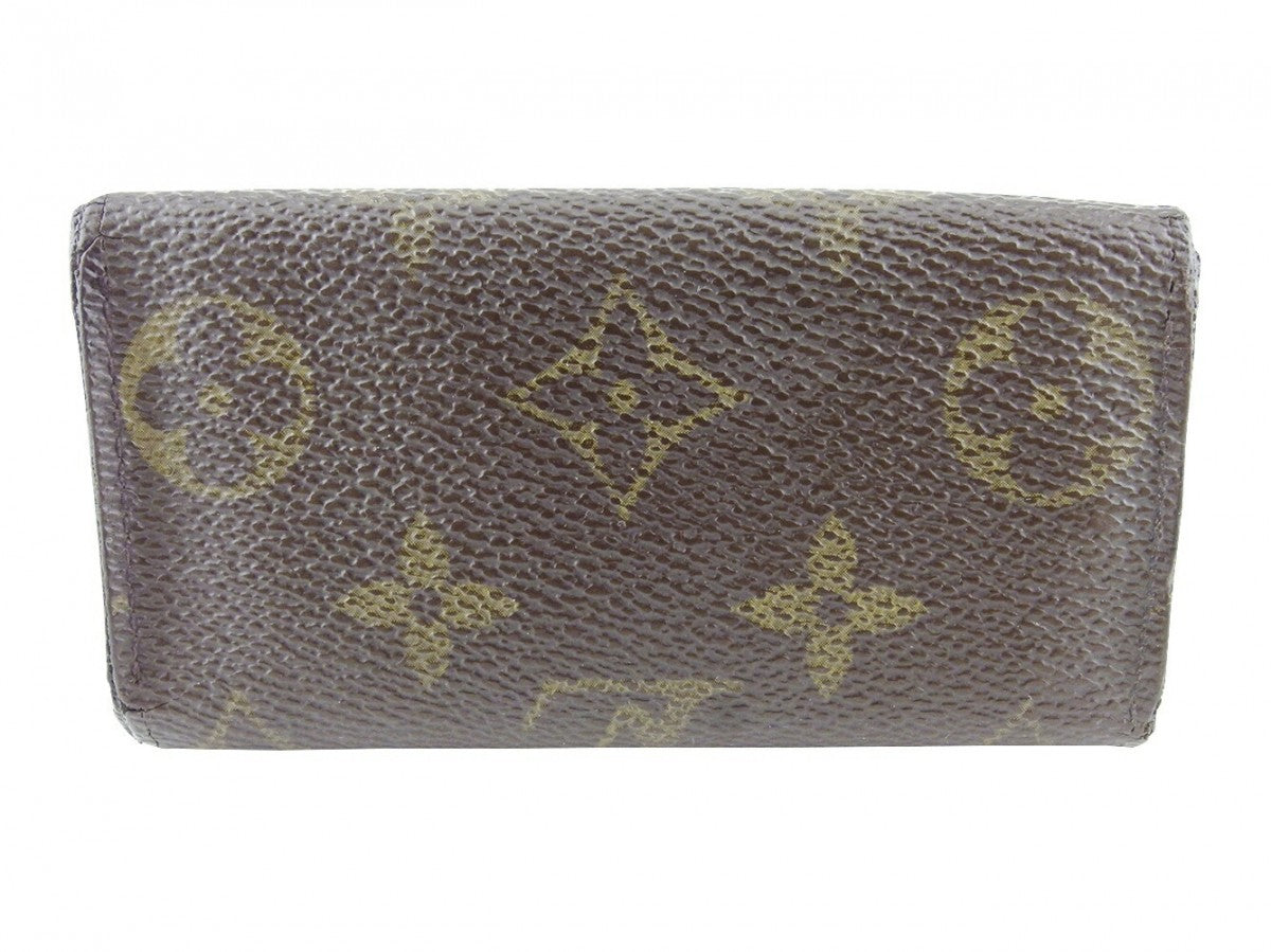 LOUIS VUITTON Key case Key holder M62631 Brown beige gold Multicles4