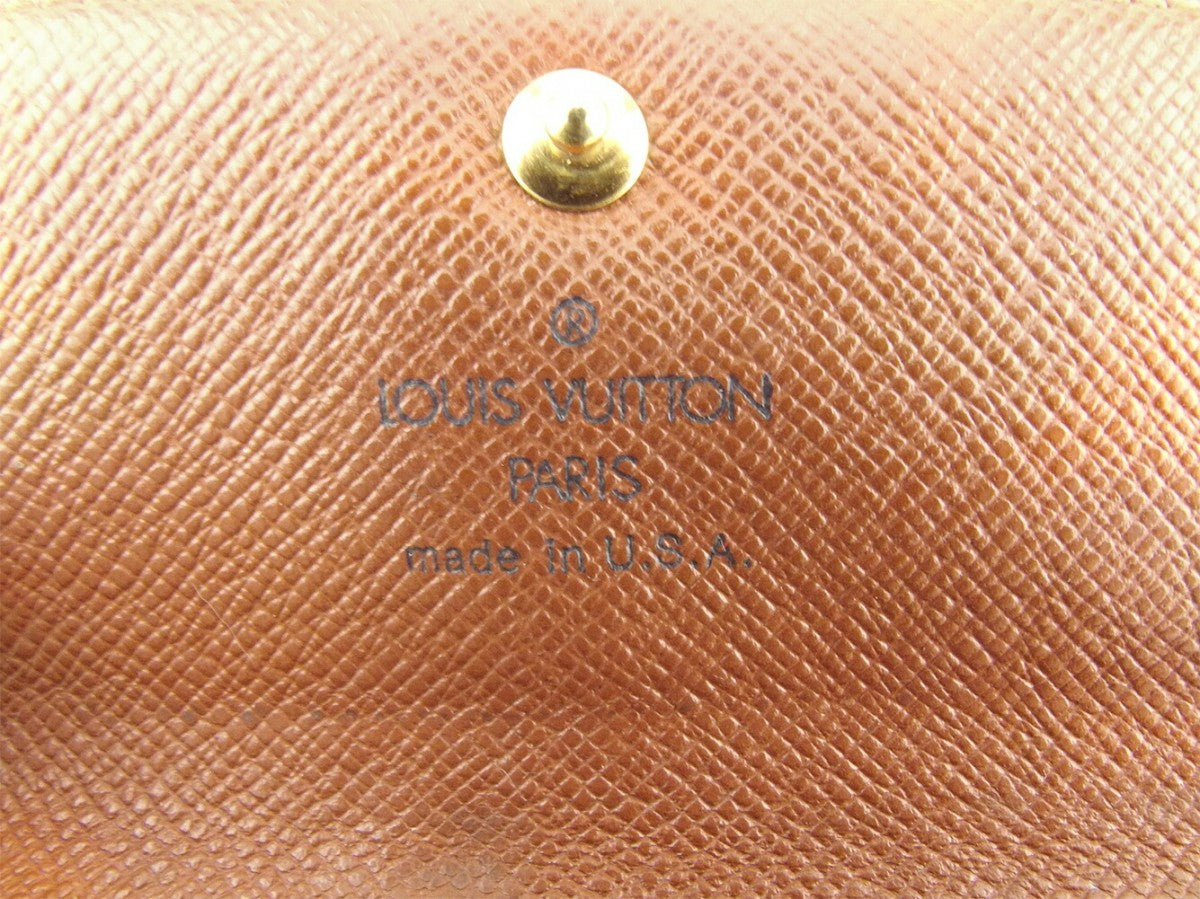LOUIS VUITTON Key case Key holder M62631 Brown beige gold Multicles4