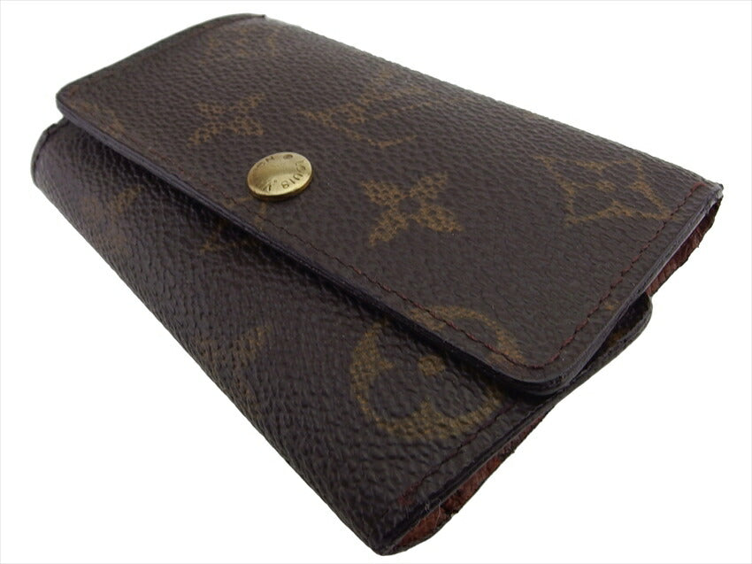 LOUIS VUITTON Key case Key holder M62630 Brown beige gold Multicles6