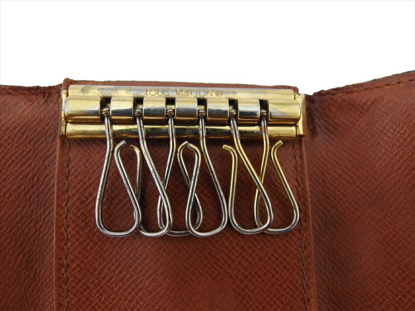 LOUIS VUITTON Key case Key holder M62630 Brown beige gold Multicles6