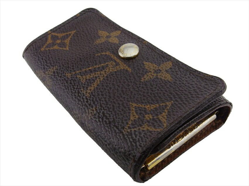 LOUIS VUITTON Key case Key holder M62631 Brown beige gold Multicles4