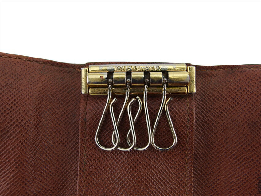 LOUIS VUITTON Key case Key holder M62631 Brown beige gold Multicles4