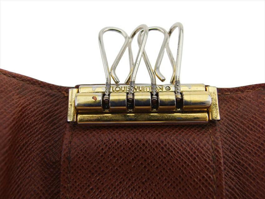 LOUIS VUITTON Key case Key holder M62631 Brown beige gold Multicles4